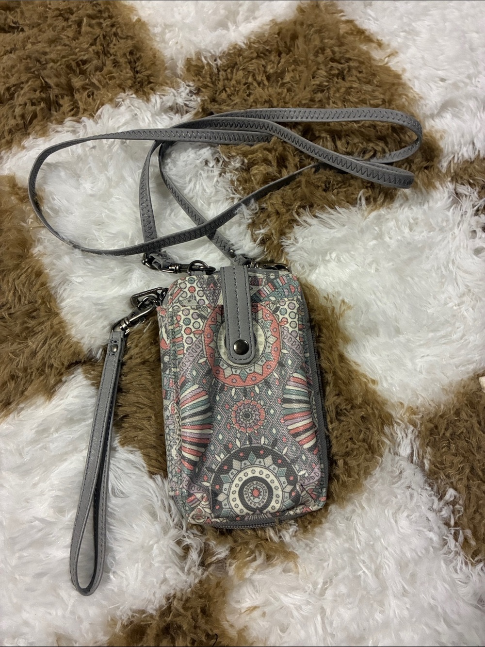 Sakroots smartphone wallet Crossbody Wristlet